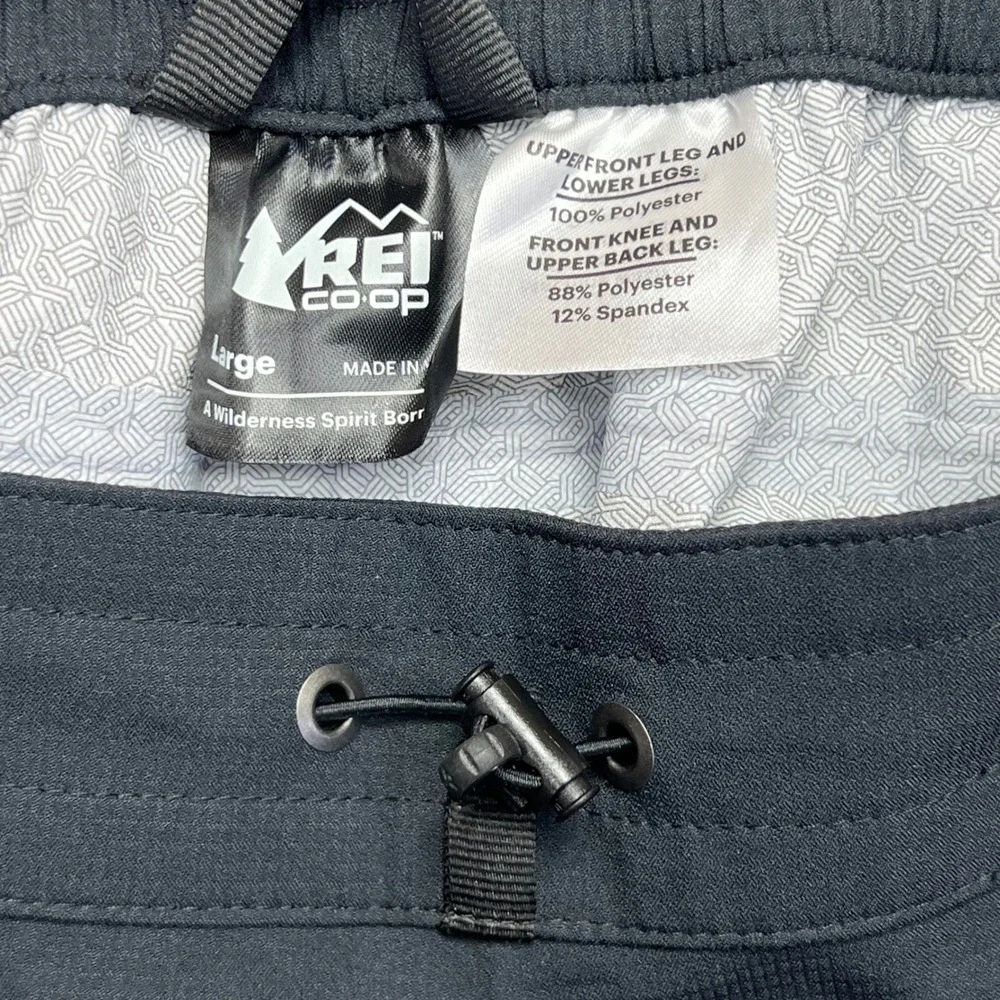 REI Co-op HydroWall 2.5L Pants Mens Large Black Waterproof Hiking Rain Shell